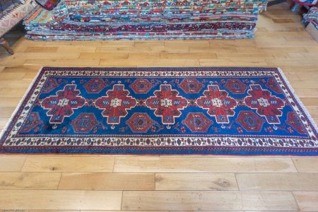 Hand-Knotted Shahsavan Runner From Iran (Persian)