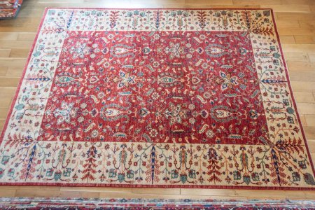 Hand-Knotted Kandahari Rug From Afghanistan