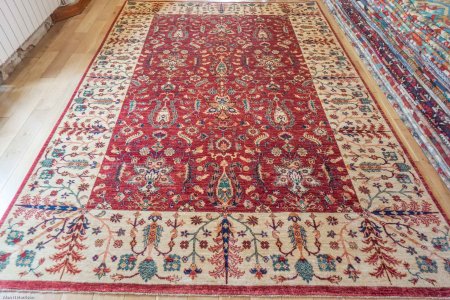 Hand-Knotted Kandahari Rug From Afghanistan