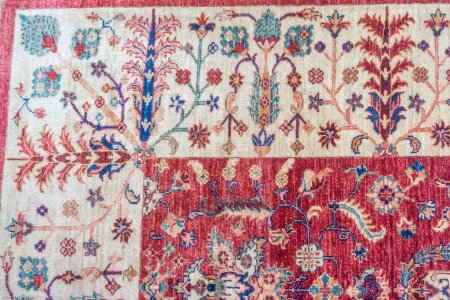 Hand-Knotted Kandahari Rug From Afghanistan