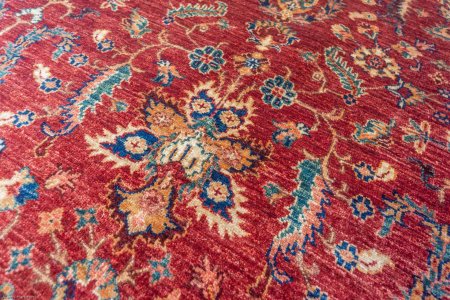 Hand-Knotted Kandahari Rug From Afghanistan