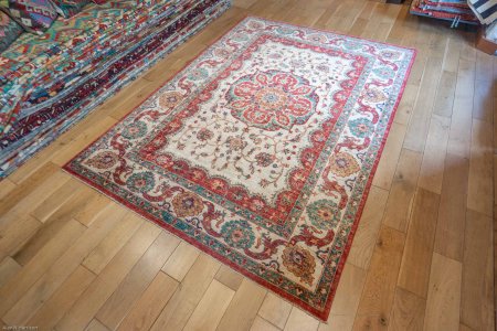 Hand-Knotted Kandahari Rug From Afghanistan