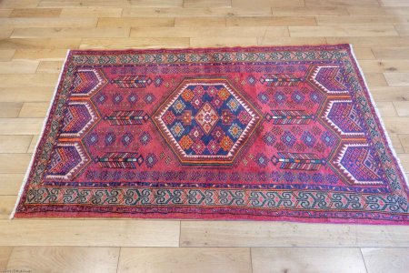 Hand-Knotted Hamadan Rug From Iran (Persian)