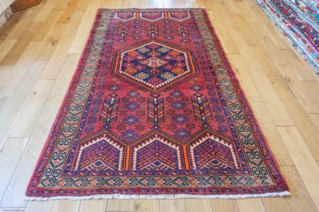 Hand-Knotted Hamadan Rug From Iran (Persian)