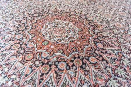 Hand-Knotted Moud Rug From Iran (Persian)