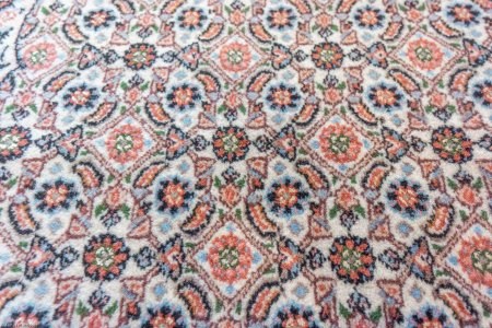 Hand-Knotted Moud Rug From Iran (Persian)