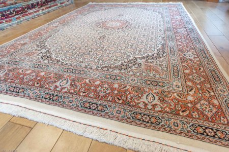 Hand-Knotted Moud Rug From Iran (Persian)