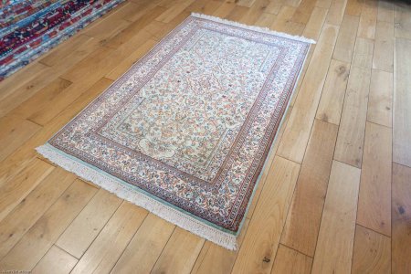 Hand-Knotted Kashmir Rug From India