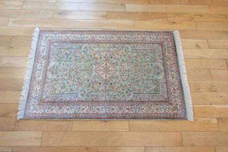 Hand-Knotted Kashmir Rug From India