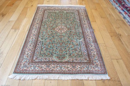 Hand-Knotted Kashmir Rug From India