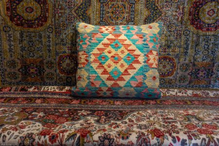 Hand-Made Mazar Cushion From Afghanistan