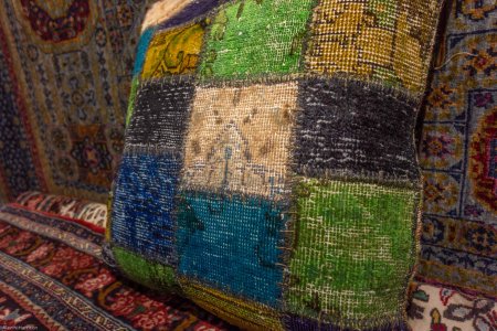 Hand-Made Patchwork Cushion From Afghanistan