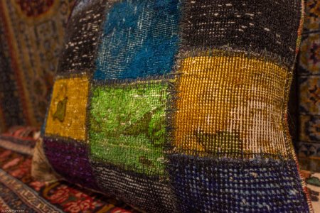 Hand-Made Patchwork Cushion From Afghanistan