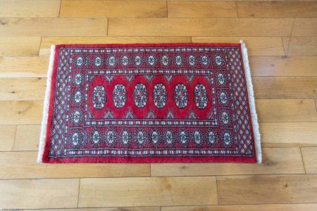 Hand-Knotted Bokhara Rug From Pakistan