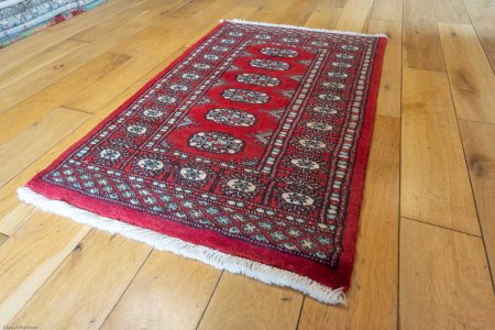 Hand-Knotted Bokhara Rug From Pakistan