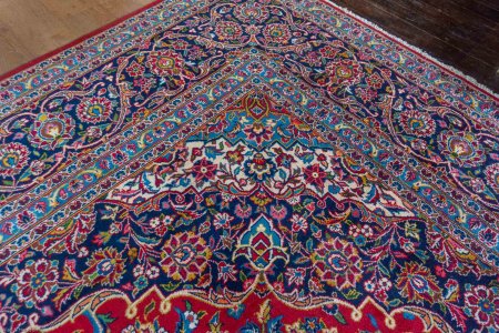 Hand-Knotted Kashan Rug From Iran (Persian)