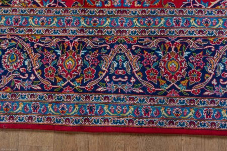 Hand-Knotted Kashan Rug From Iran (Persian)