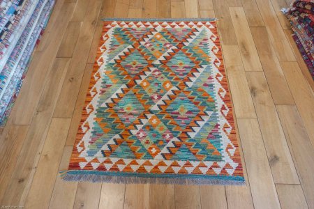 Hand-Made Mazar Kilim From Afghanistan