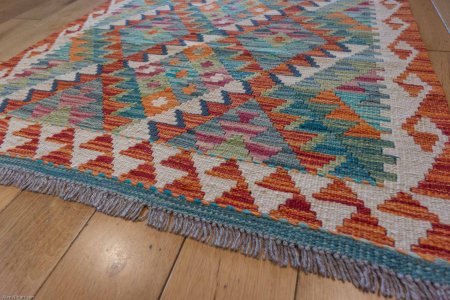 Hand-Made Mazar Kilim From Afghanistan