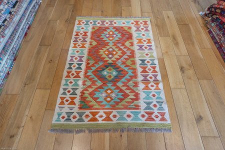 Hand-Made Mazar Kilim From Afghanistan