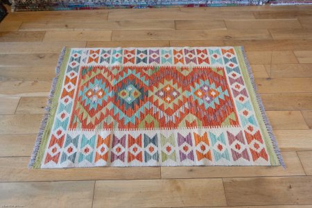 Hand-Made Mazar Kilim From Afghanistan