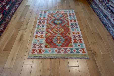 Hand-Made Mazar Kilim From Afghanistan