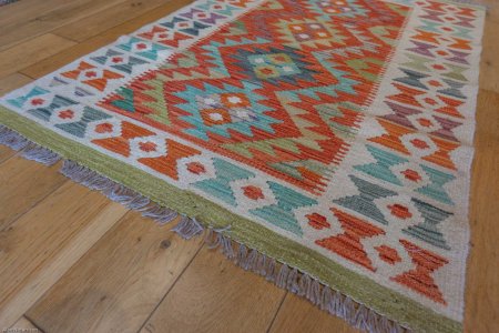 Hand-Made Mazar Kilim From Afghanistan