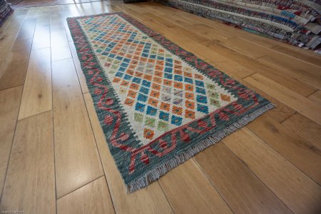 Hand-Made Mazar Kilim From Afghanistan