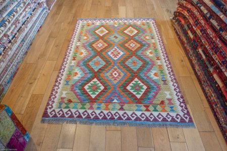 Hand-Made Mazar Kilim From Afghanistan