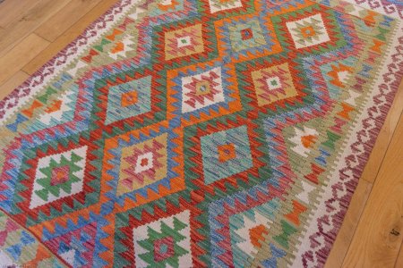 Hand-Made Mazar Kilim From Afghanistan
