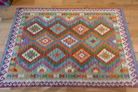 Hand-Made Mazar Kilim From Afghanistan