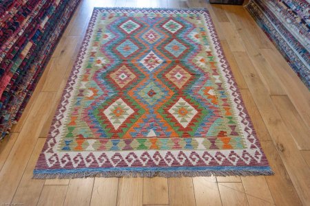 Hand-Made Mazar Kilim From Afghanistan