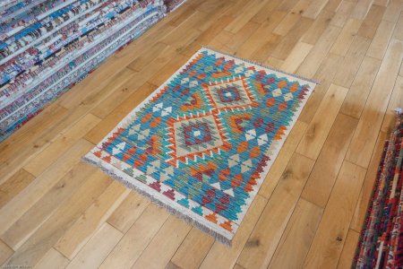Hand-Made Mazar Kilim From Afghanistan
