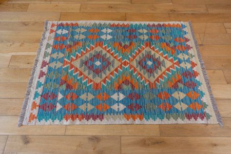 Hand-Made Mazar Kilim From Afghanistan