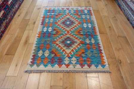 Hand-Made Mazar Kilim From Afghanistan