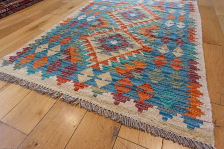 Hand-Made Mazar Kilim From Afghanistan