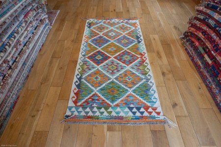 Hand-Made Mazar Kilim From Afghanistan