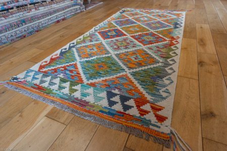 Hand-Made Mazar Kilim From Afghanistan