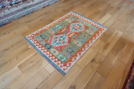 Hand-Made Mazar Kilim From Afghanistan