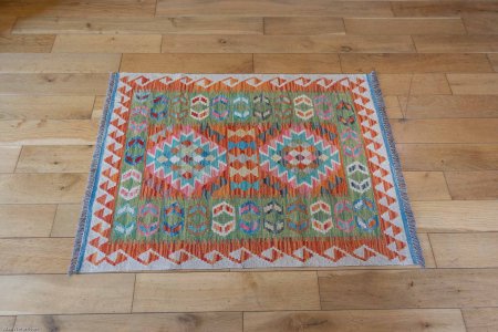 Hand-Made Mazar Kilim From Afghanistan