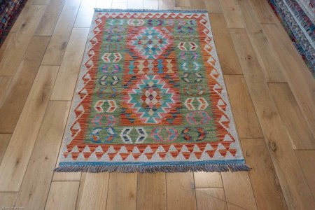 Hand-Made Mazar Kilim From Afghanistan