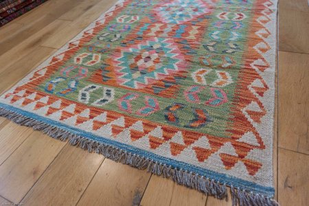 Hand-Made Mazar Kilim From Afghanistan