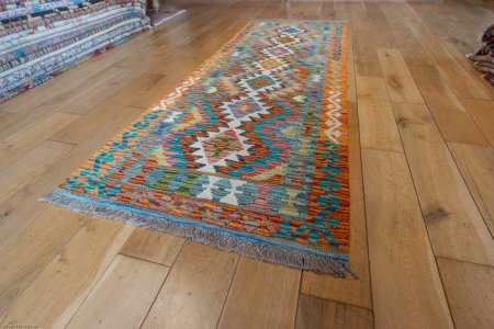 Hand-Made Mazar Kilim From Afghanistan