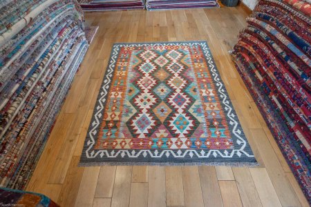 Hand-Made Mazar Kilim From Afghanistan