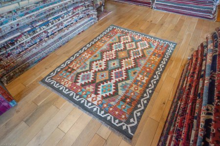 Hand-Made Mazar Kilim From Afghanistan