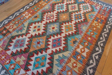 Hand-Made Mazar Kilim From Afghanistan