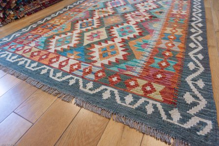 Hand-Made Mazar Kilim From Afghanistan