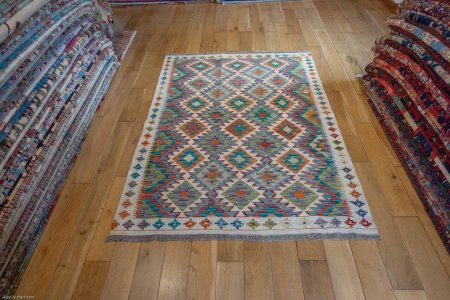 Hand-Made Mazar Kilim From Afghanistan