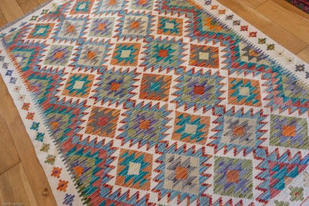 Hand-Made Mazar Kilim From Afghanistan