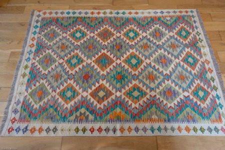 Hand-Made Mazar Kilim From Afghanistan